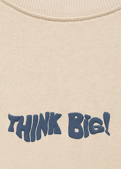 Embossed text sweatshirt