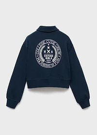 Polo-neck sweatshirt