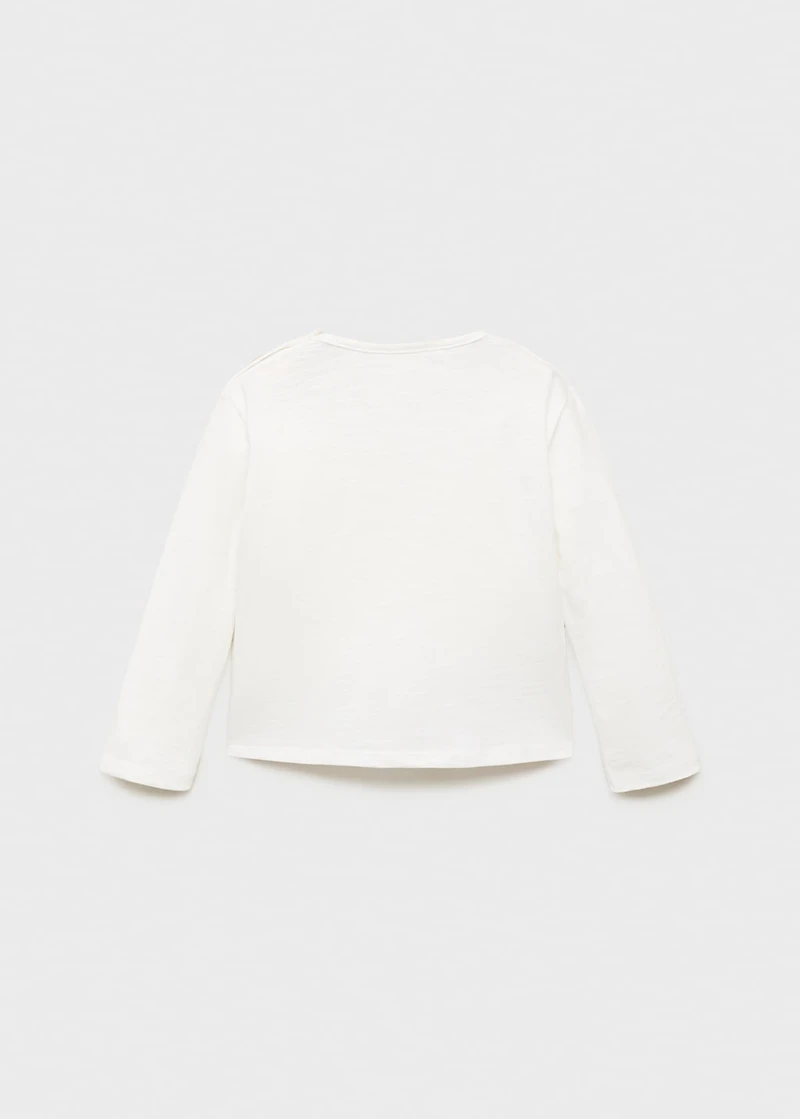 Printed cotton-blend t-shirt