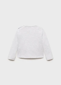 Printed cotton-blend t-shirt