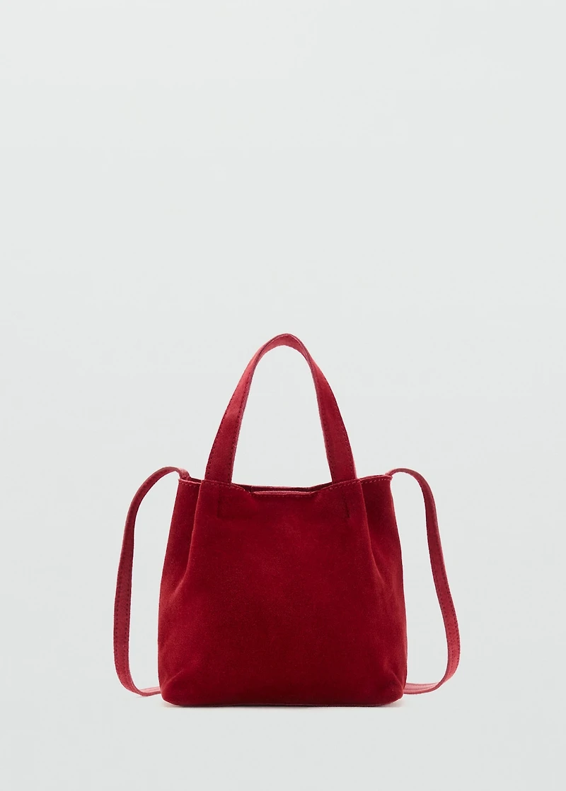 Leather tote bag