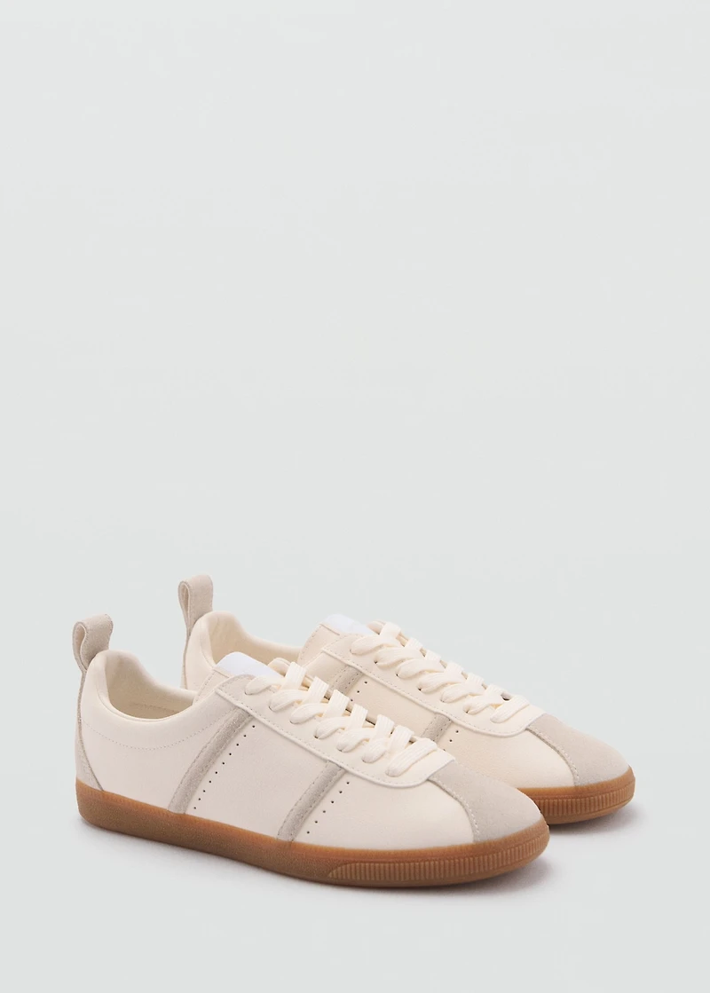 Contrast panel sneakers