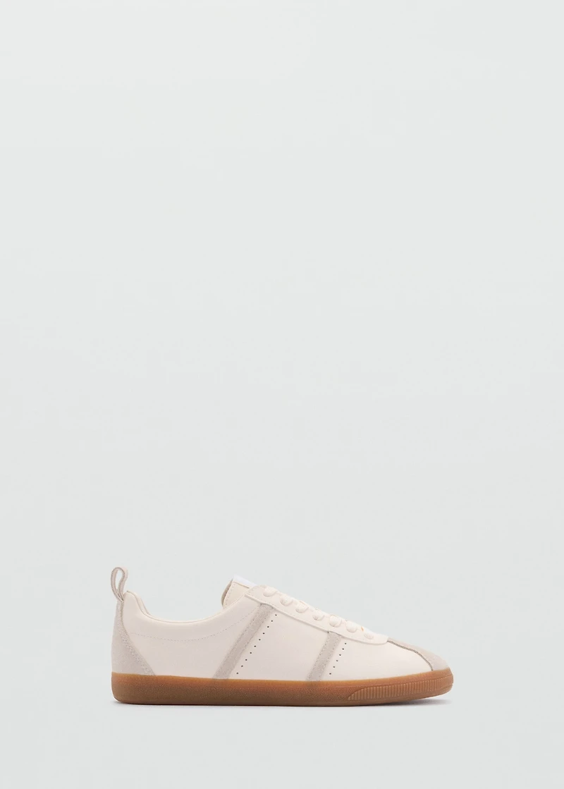 Contrast panel sneakers