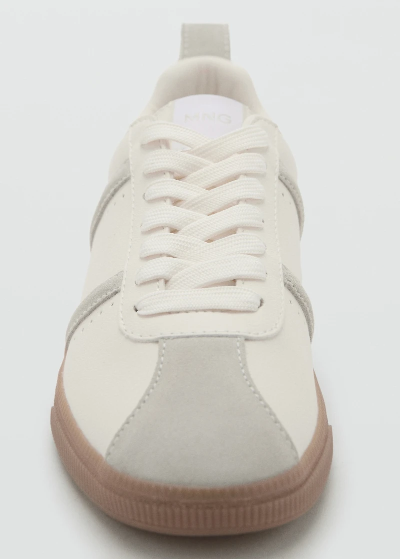 Contrast panel sneakers