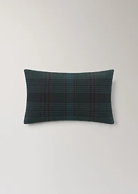 Cushion cover with check design, over-dyed color, 30x50cm