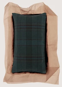 Cushion cover with check design, over-dyed color, 30x50cm