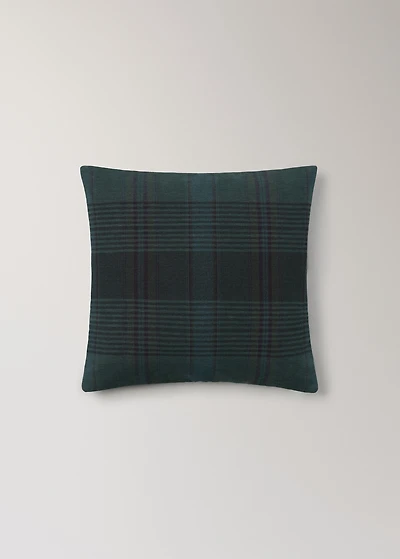 Overdyed checked cushion cover 50x50cm
