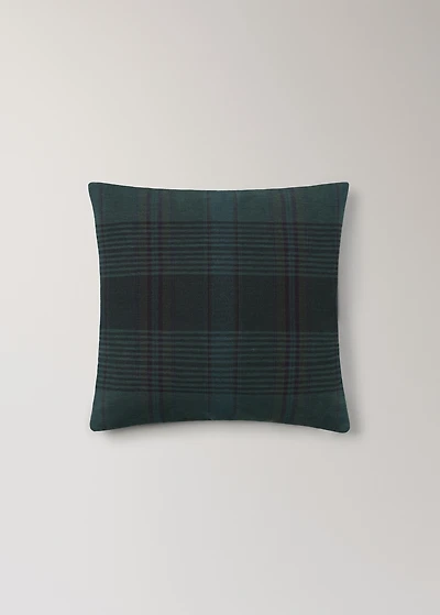 Overdyed checked cushion cover 50x50cm