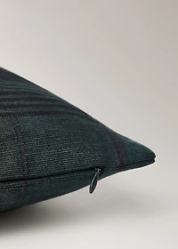 Overdyed checked cushion cover 50x50cm