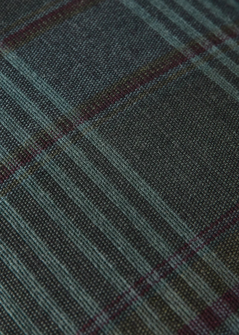 Overdyed checked cushion cover 50x50cm