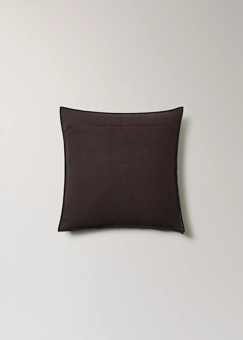 Two-tone linen cushion cover 45x45 cm