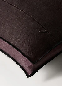 Two-tone linen cushion cover 45x45 cm
