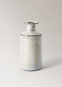 Large stoneware vase with bottle design