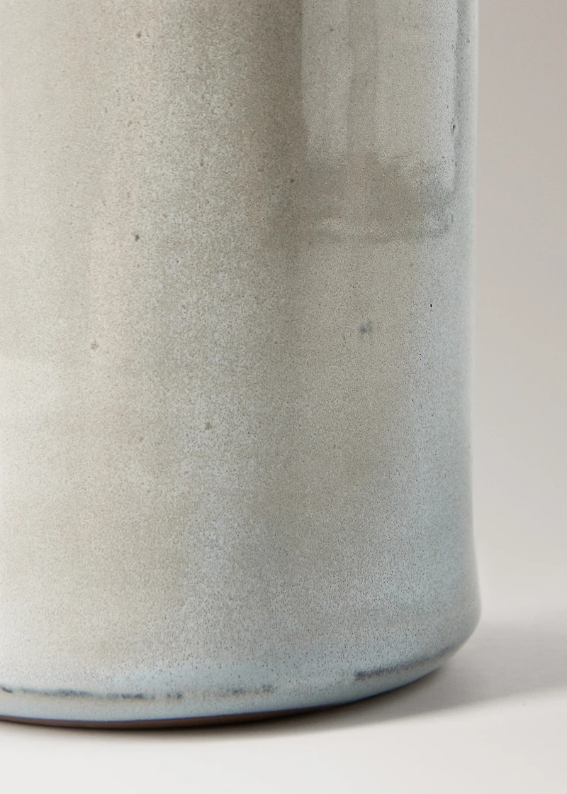 Large stoneware vase with bottle design