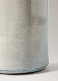 Large stoneware vase with bottle design