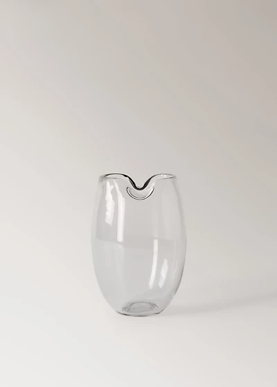 Irregular recycled glass vase