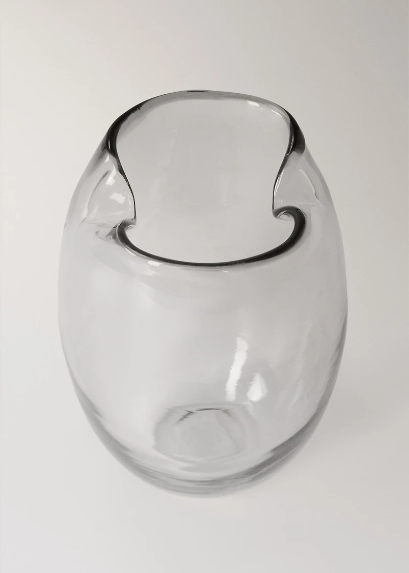 Irregular recycled glass vase