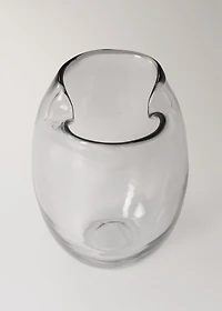 Irregular recycled glass vase