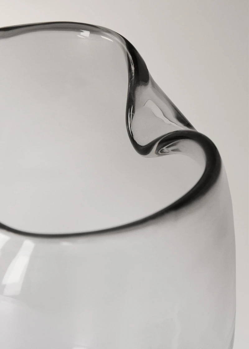 Irregular recycled glass vase