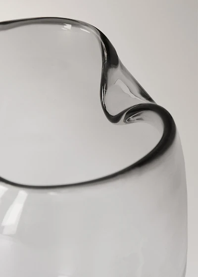 Irregular recycled glass vase