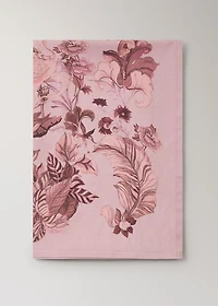 Cotton tablecloth with floral design for 2 to 4 diners