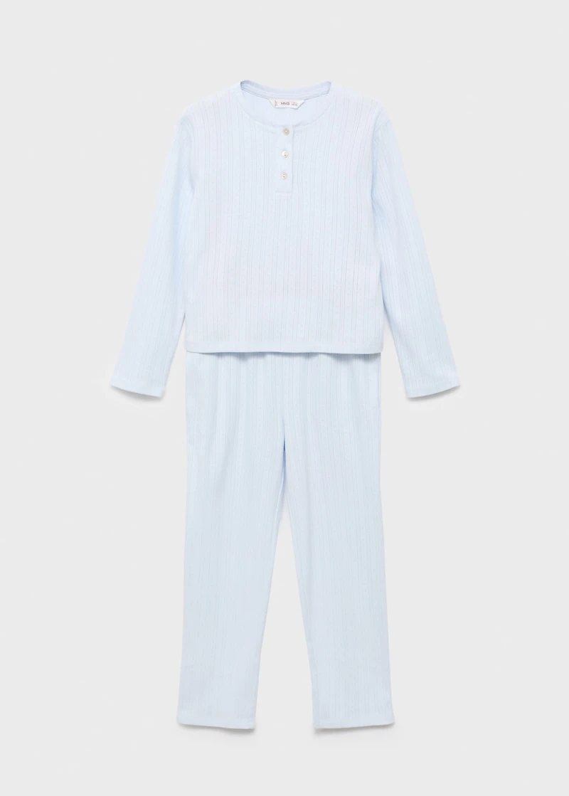 Long ribbed pyjama