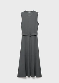 Belt midi dress