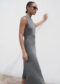 Belt midi dress