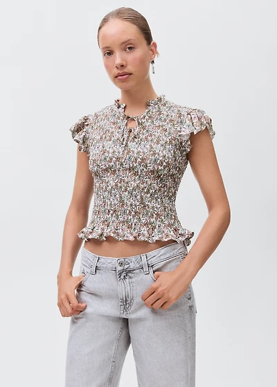 Floral print blouse
