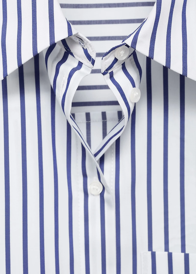 Striped cropped shirt