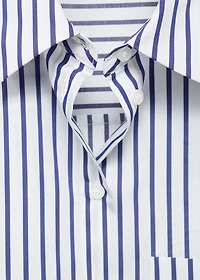 Striped cropped shirt