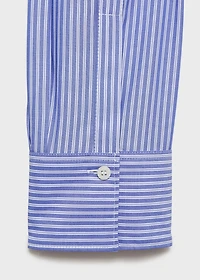 Cotton and lyocell blend straight shirt