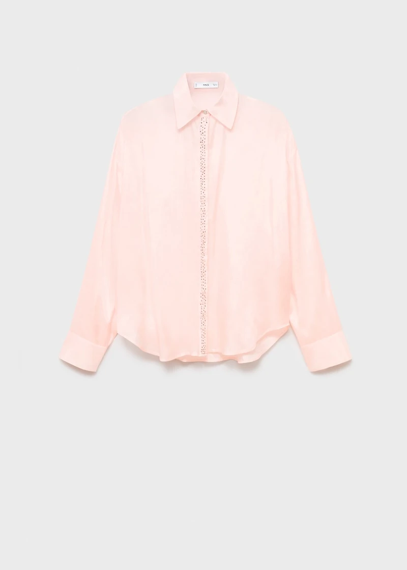 Modal shirt with rhinestones