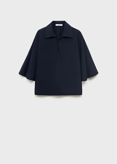 Oversized three-quarter sleeve shirt