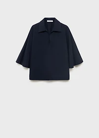 Oversized three-quarter sleeve shirt