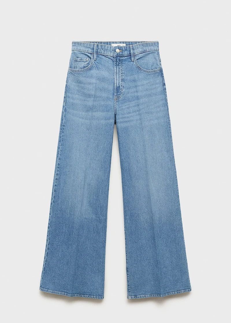High-waisted wide-leg jeans