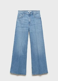 High-waisted wide-leg jeans