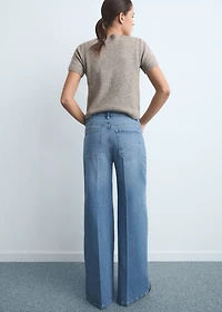 High-waisted wide-leg jeans
