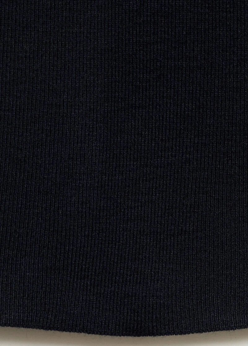 Short-sleeved polo-neck sweater