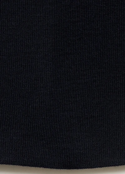 Short-sleeved polo-neck sweater