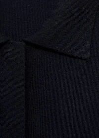 Short-sleeved polo-neck sweater