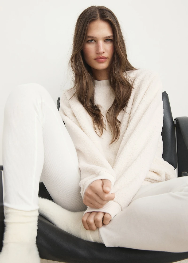 Shearling pyjama sweatshirt