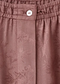 Jacquard satin pajama pants