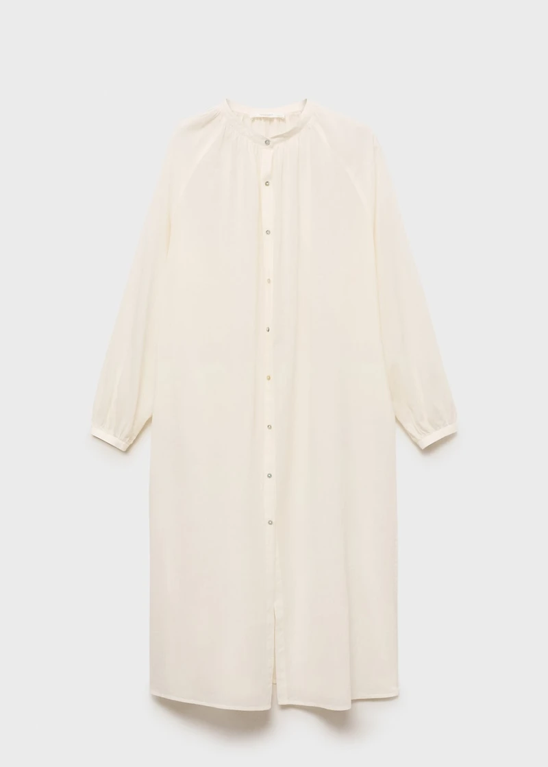 Cotton tunic with buttons