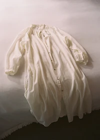 Cotton tunic with buttons