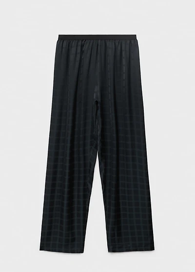 Rayon check pajama pants