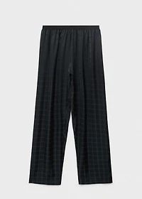 Rayon check pajama pants