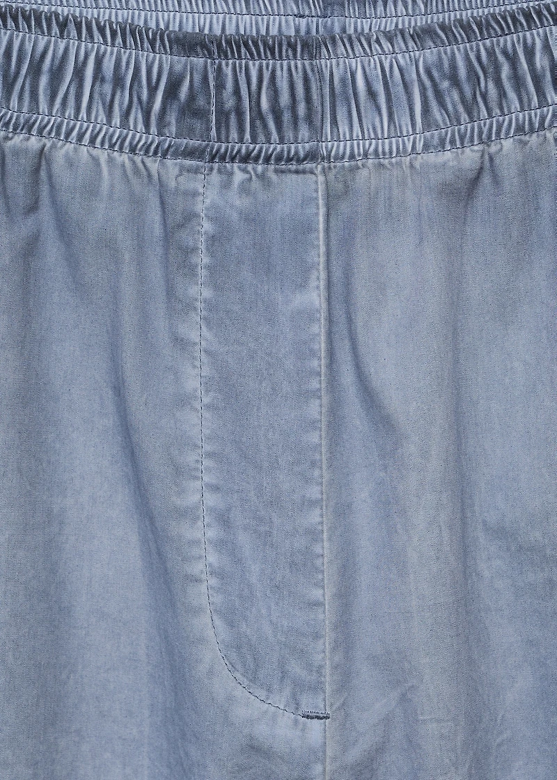 Garment-dyed cotton long pants