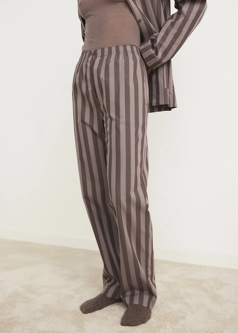 Woven striped pajama pants