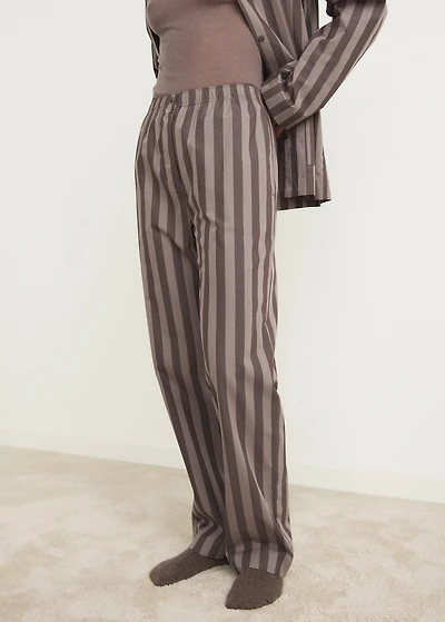 Woven striped pajama pants